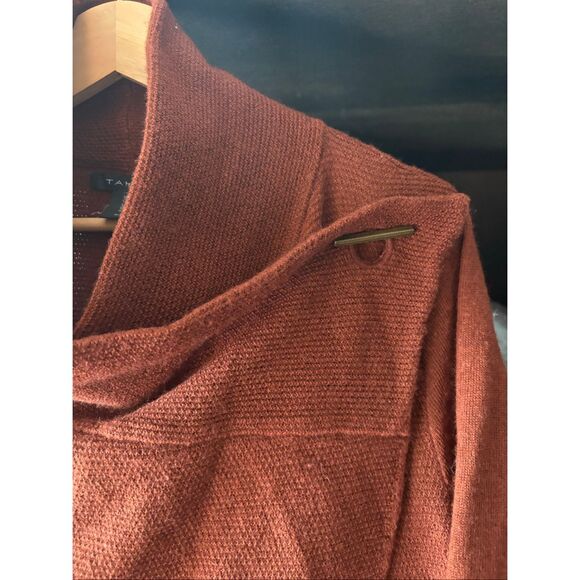 Tahari Burnt Orange Wrap Cardigan Sweater Size Large - Picture 4 of 6